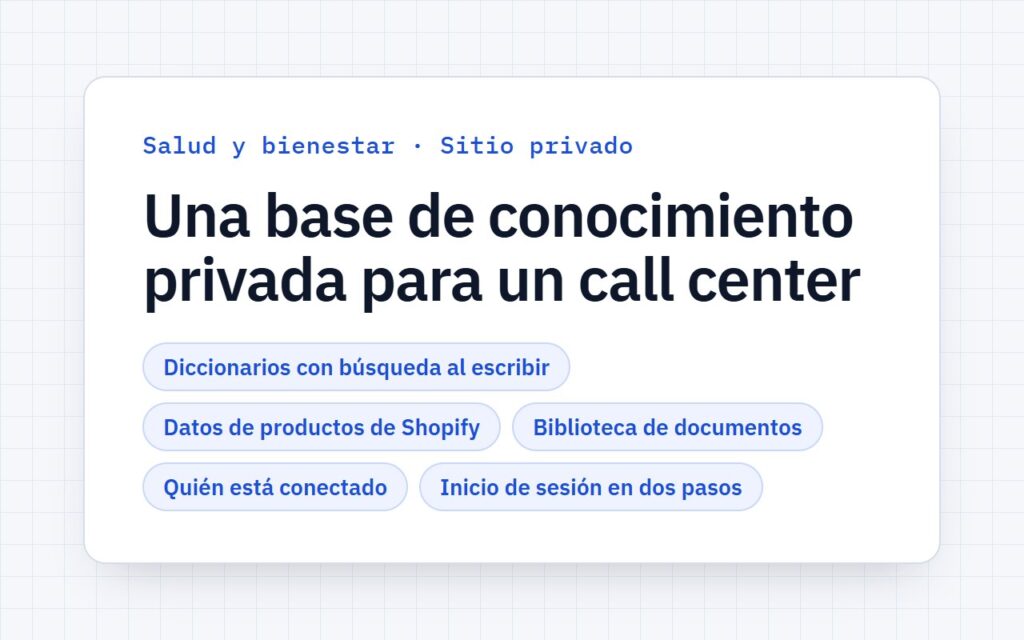 NaturalSlim Resource Center: base de conocimiento privada para un call center